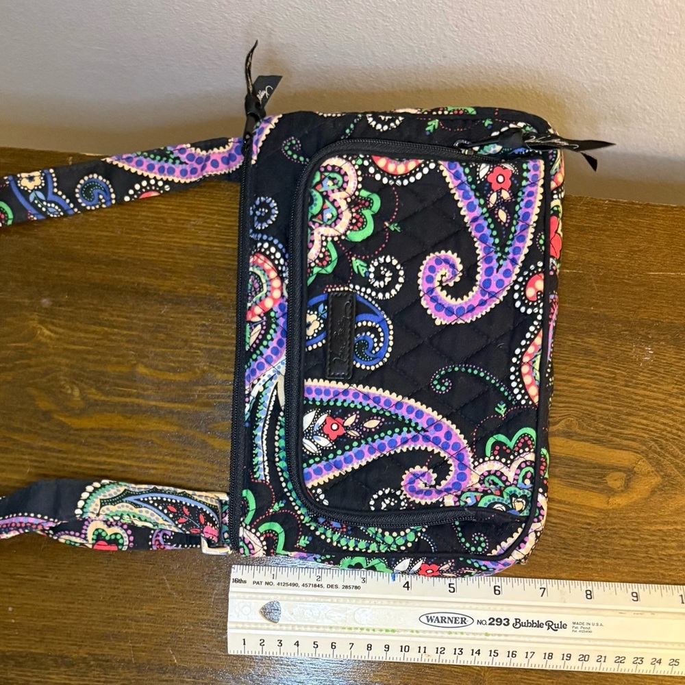 Vera Bradley Black and Green Floral Crossbody Bag - Picture 9 of 11